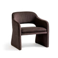 Plush Loungesessel, Modern Cord Braun