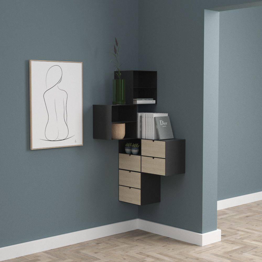 Joliet reol modul, bambus skuffe - Møbelkompagniet