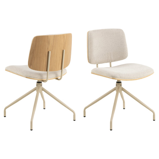 Forma Esstischstuhl, Drehfunktion | Stoff/Eiche