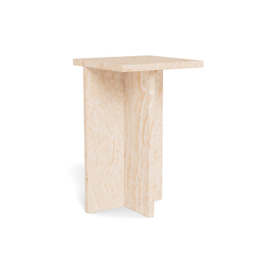 Velasca Ecktisch, Travertin-Marmor