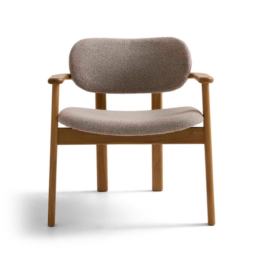 Arca Loungesessel, Eiche natur | Crush Bouclé Braun