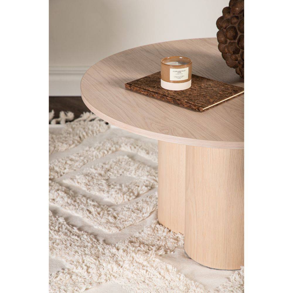 Olivia sofabord Ø80, Lys