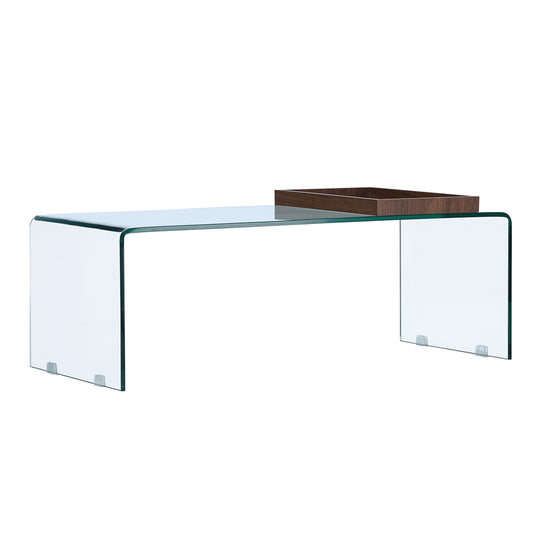 Telemark Couchtisch, Glas | inkl. Ablage | 50x110