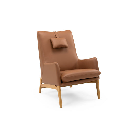 Sova Sessel, Eiche natur | Leder Cognac