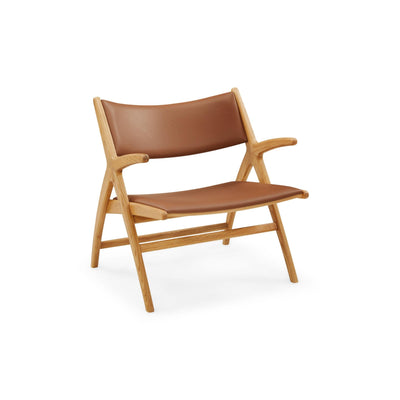 Roots Sessel, Eiche natur | Leder cognac