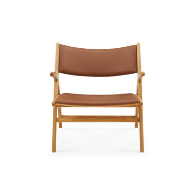 Roots Sessel, Natur-Eiche | Cognac-Leder