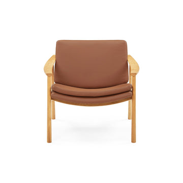 Soren Loungesessel, Eiche natur | Leder Cognac