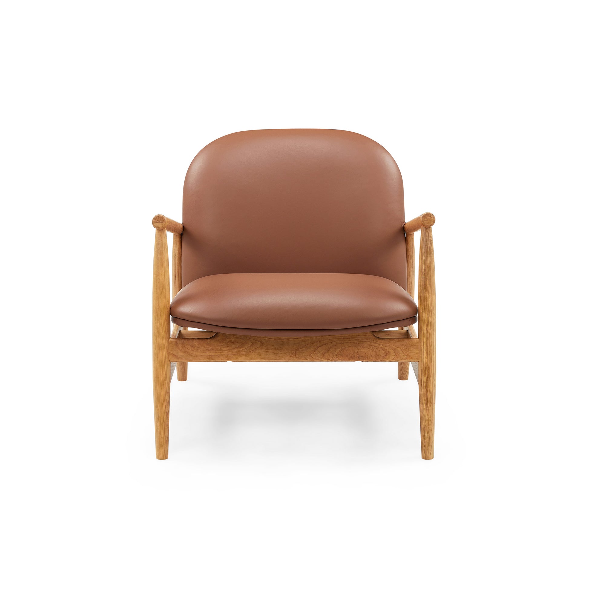 Olea lænestol, Natur eg | Cognac læder - Møbelkompagniet