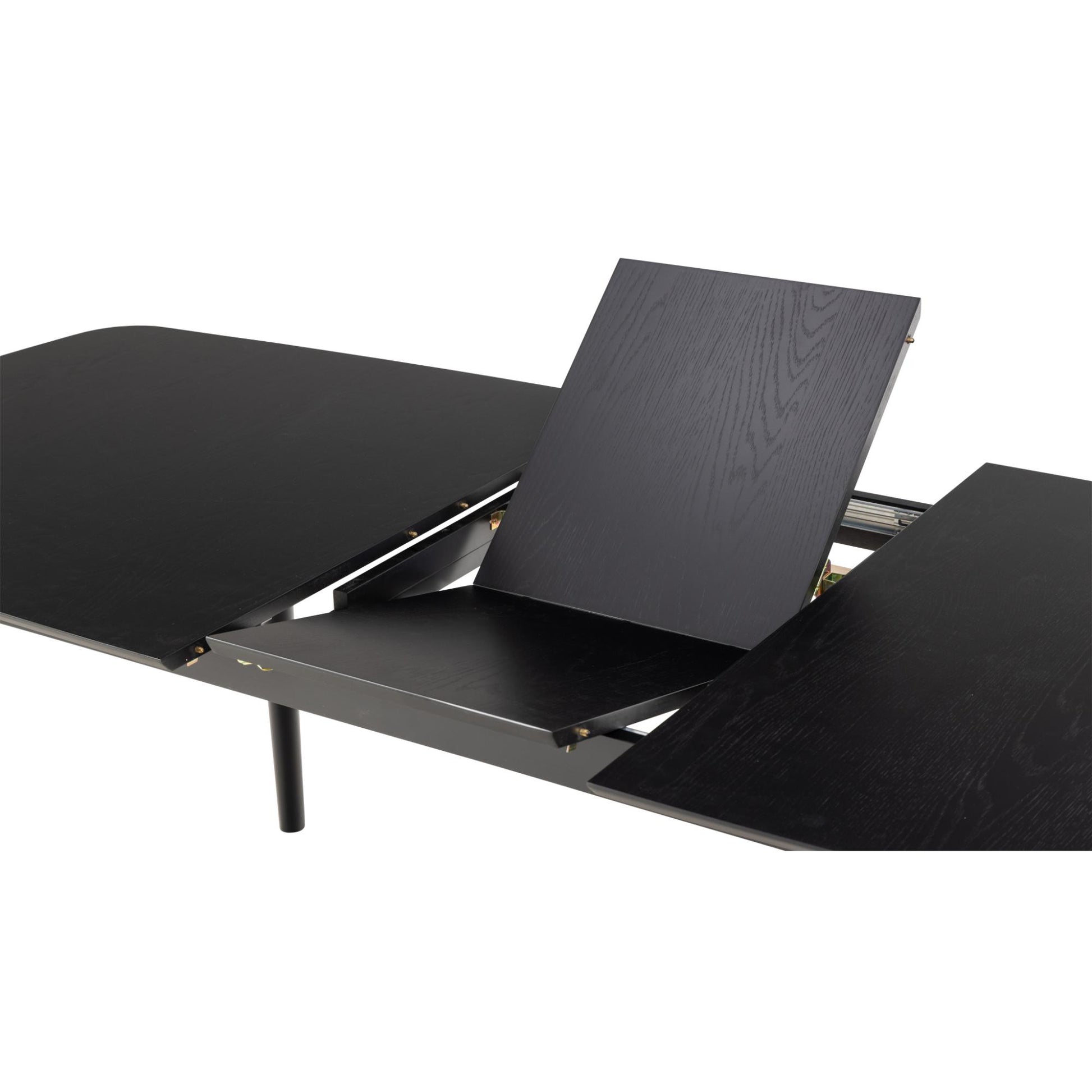 Montreux spisebord, sort eg | butterfly udtræk | 180/219x90 - Møbelkompagniet