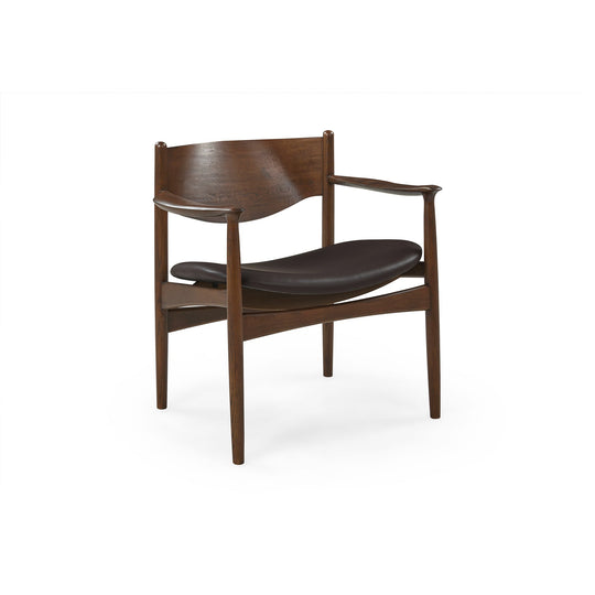 Struct Loungesessel, Leder mokka