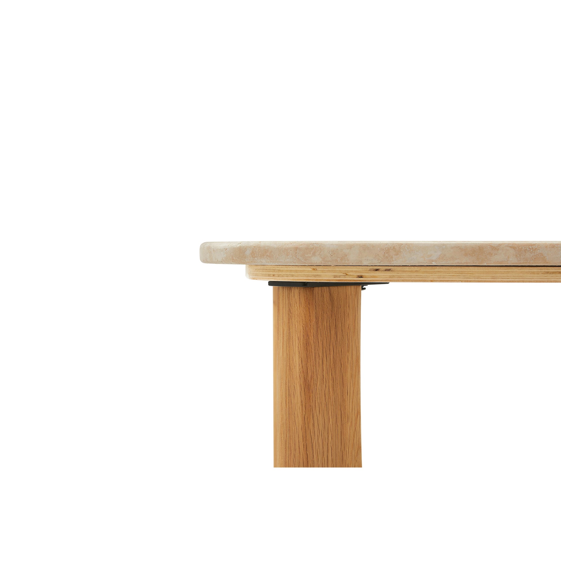 Orion hjørnebord, Marmor/Egetræ | 50x50 - Møbelkompagniet