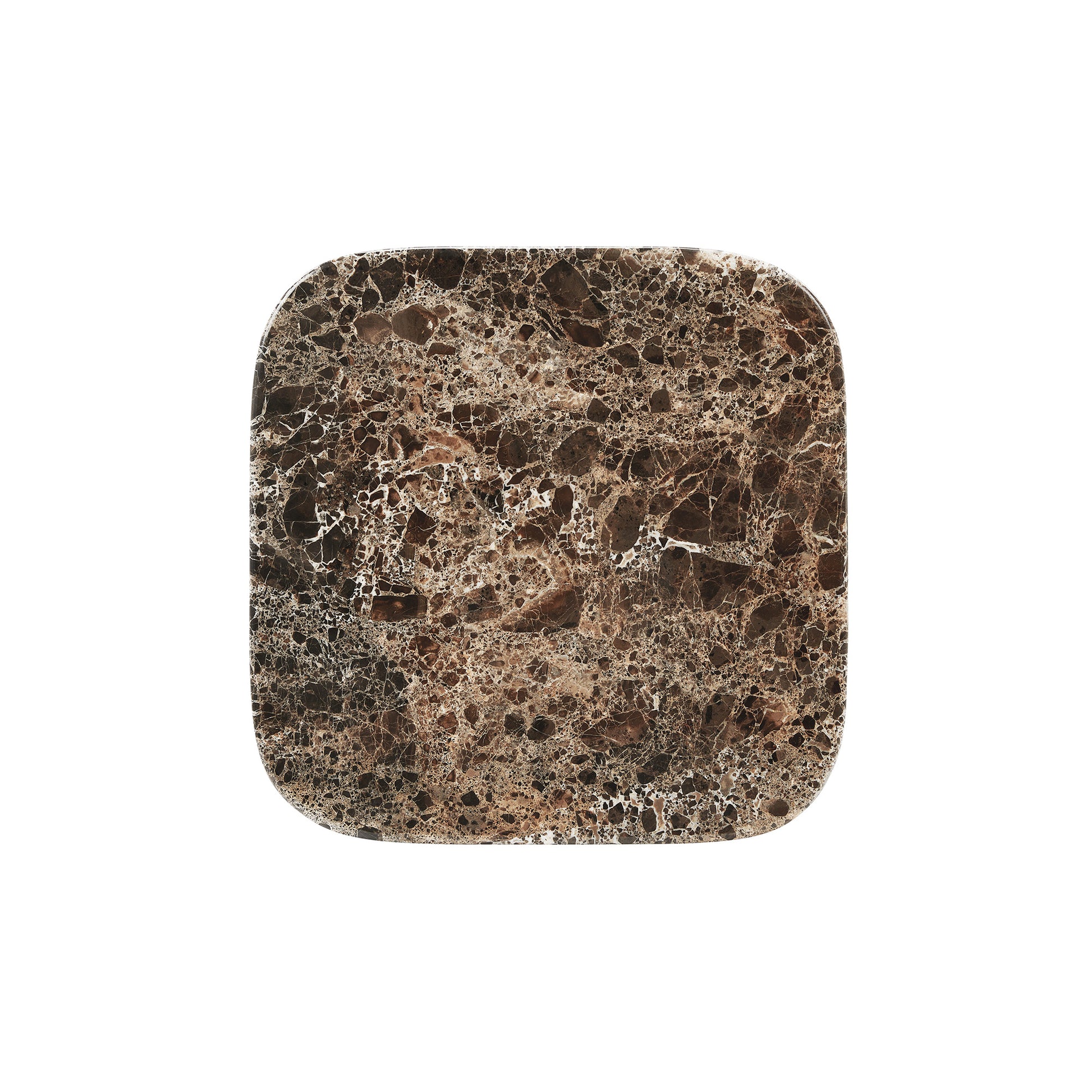 Orion hjørnebord, Egetræ/Emperador | 50x50 - Møbelkompagniet