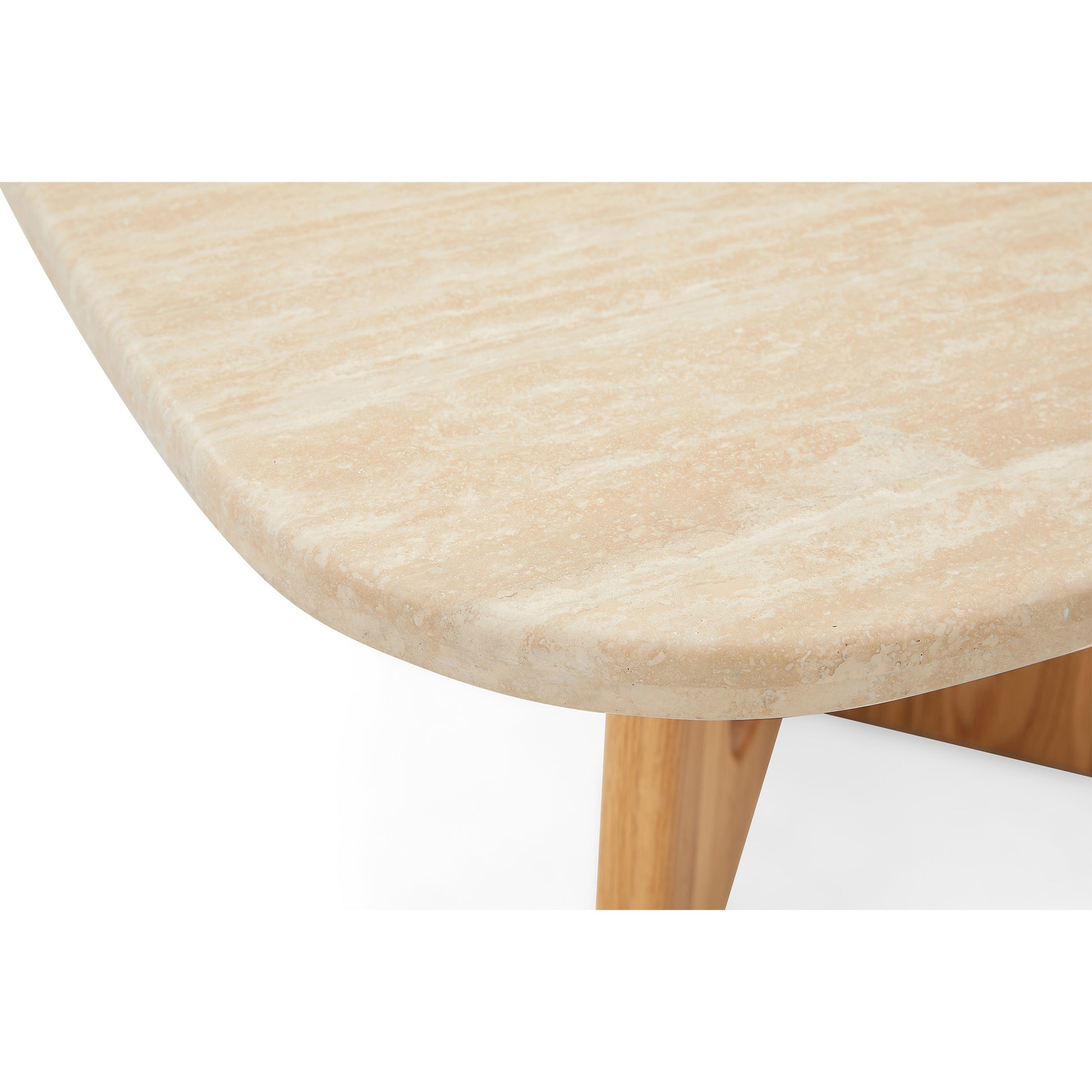 Orion sofabord, Marmor/Egetræ | 90x90 - Møbelkompagniet