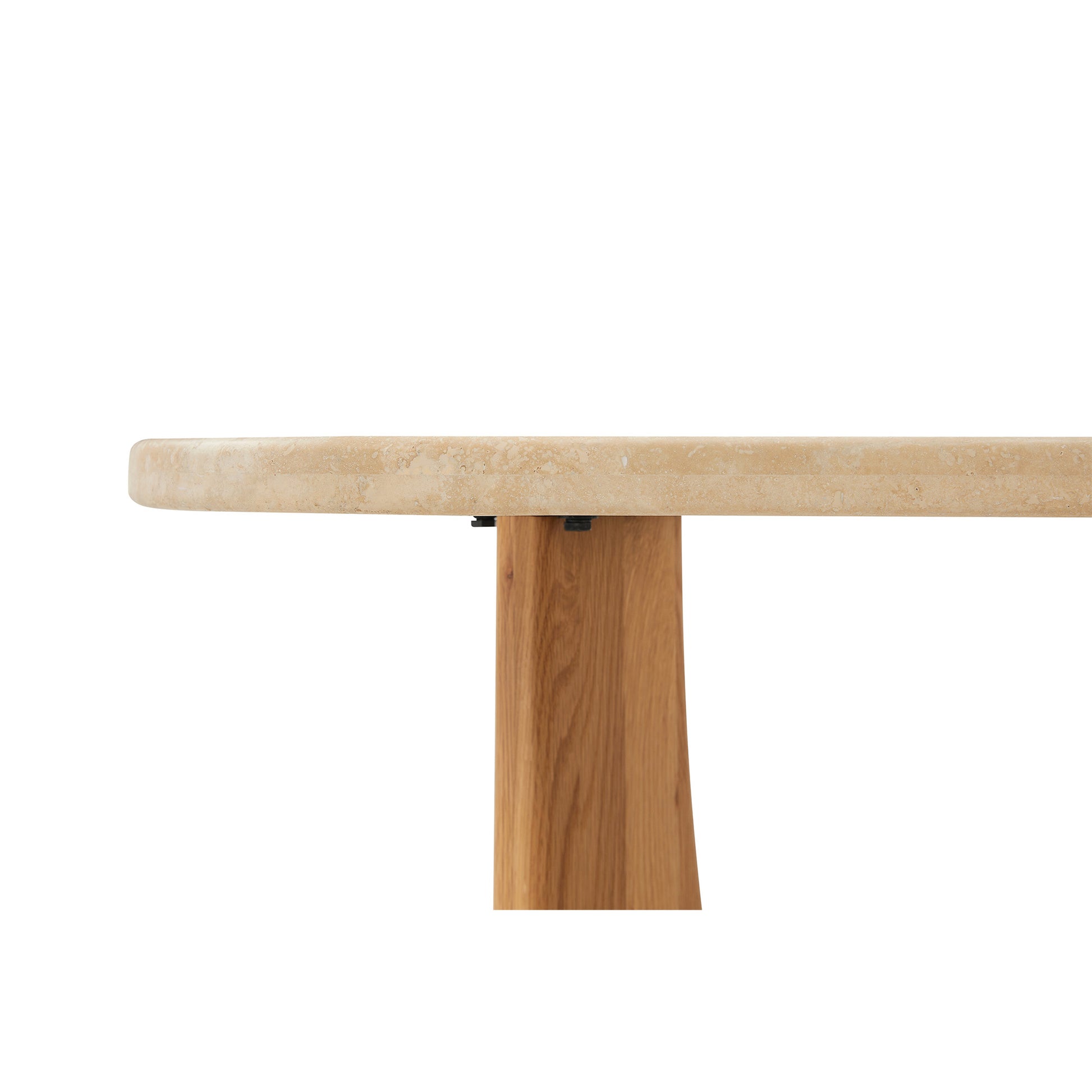 Orion sofabord, Marmor/Egetræ | 90x90 - Møbelkompagniet