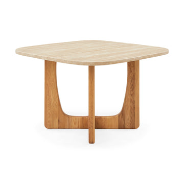 Orion spisebord, Marmor/Egetræ | 120x120 - Møbelkompagniet