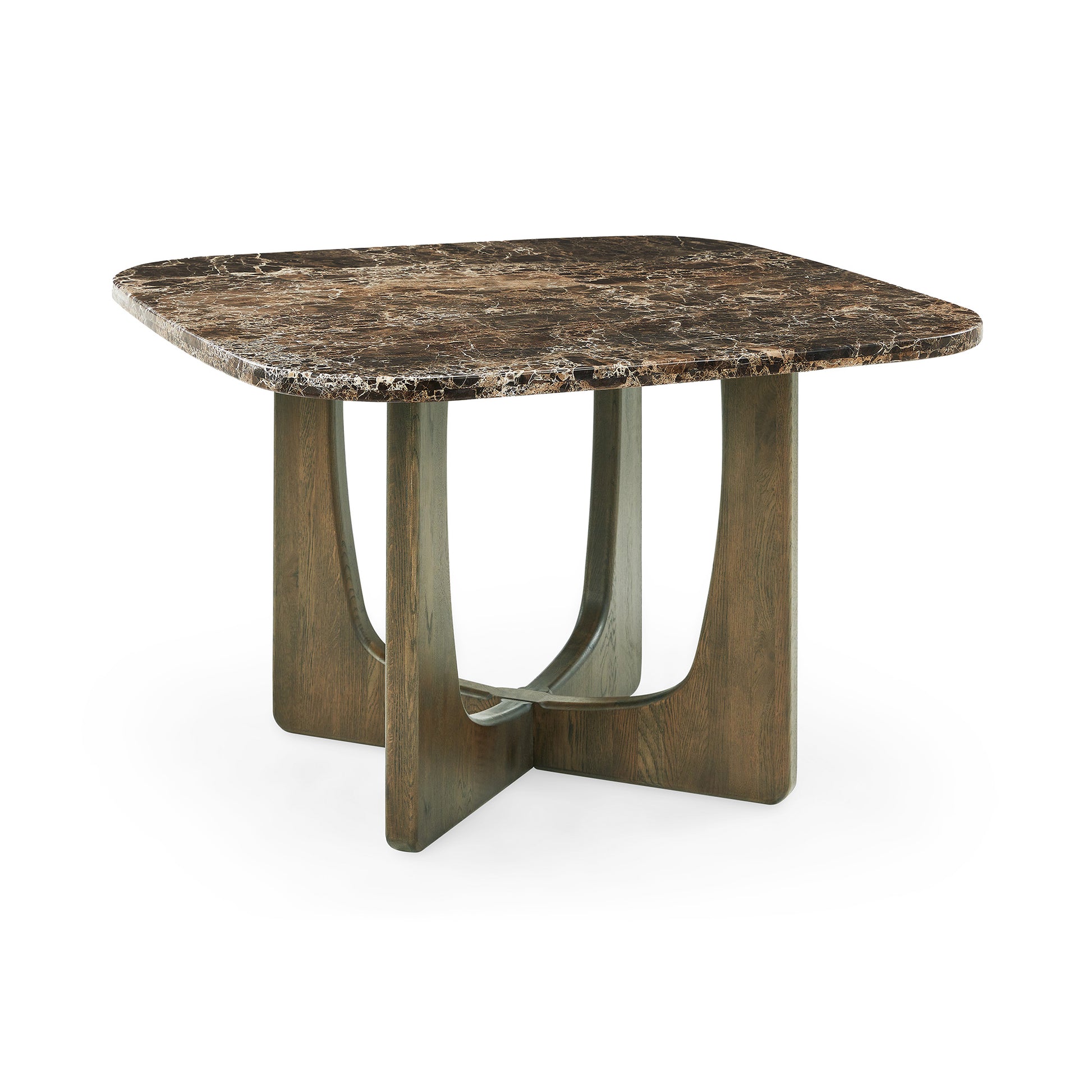 Orion spisebord, Egetræ/Emperador | 120x120 - Møbelkompagniet