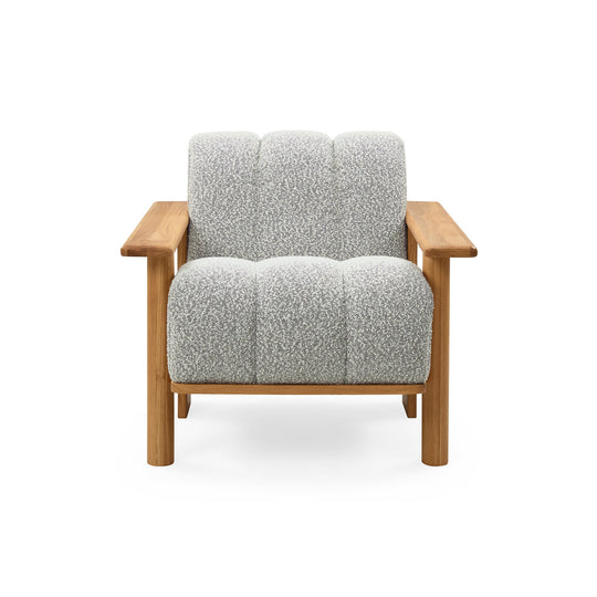 Stay Loungesessel, Creme/Grau Bouclé