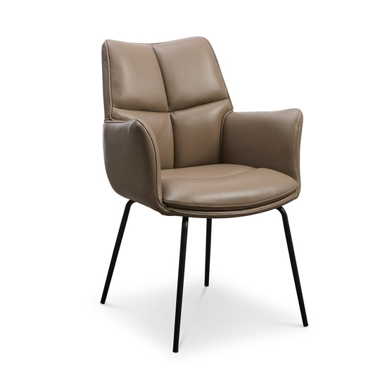 Lily Esszimmerstuhl, Armlehnen | Leder