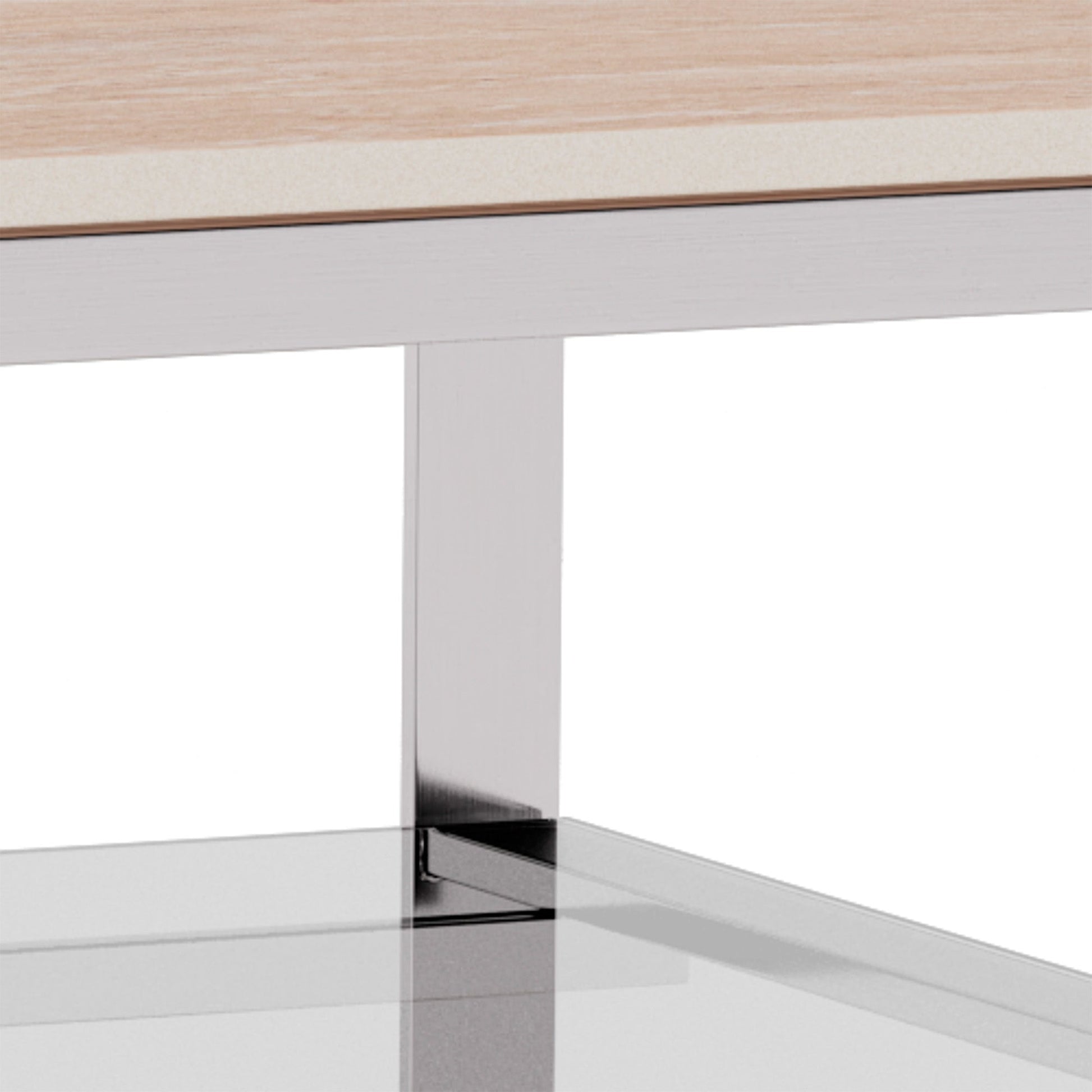 Strata sofabord, keramik travertin | Glas | 80x80 - Møbelkompagniet