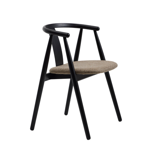 Relate Esszimmerstuhl, schwarzes Eichenholz | Stoff