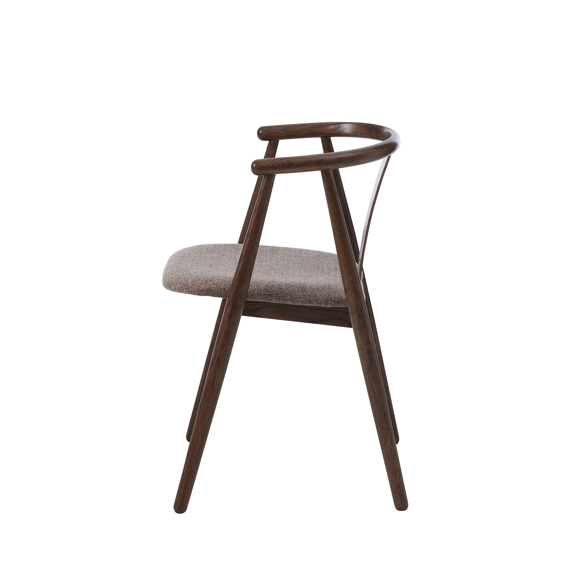 Relate spisebordsstol,  røget egetræ | stof - Møbelkompagniet