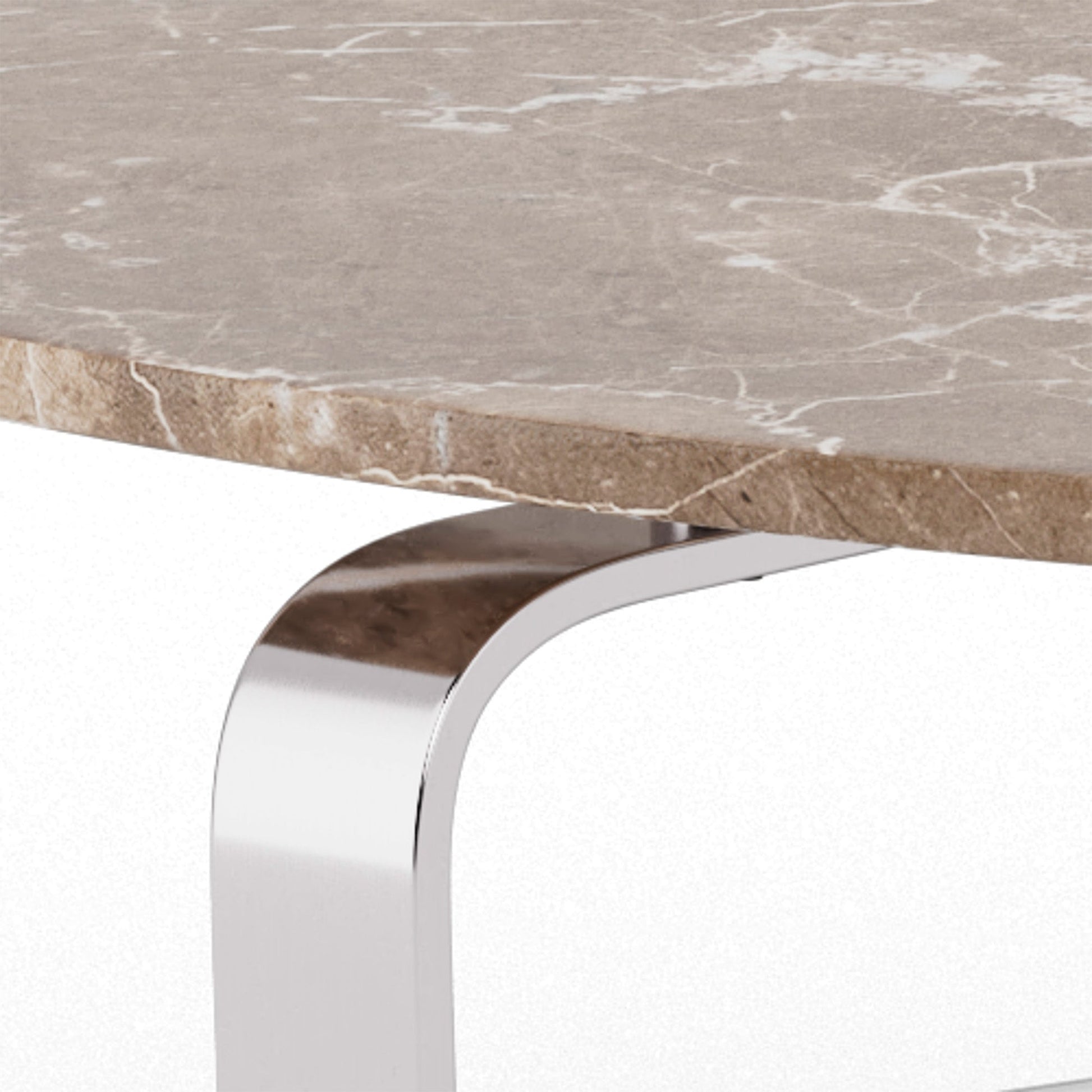 Strata sofabord, marmor emperador | Glas | Ø80 - Møbelkompagniet