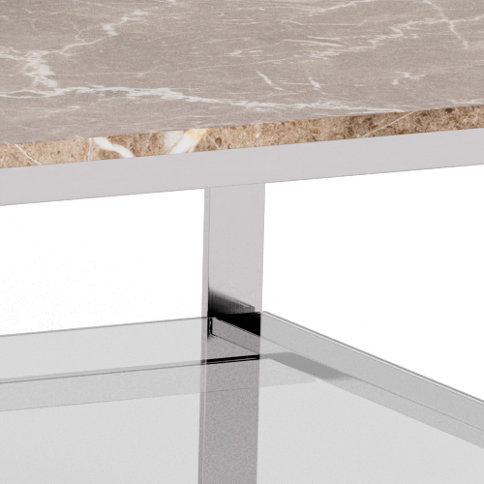 Strata sofabord, marmor emperador | Glas | 120x60 - Møbelkompagniet