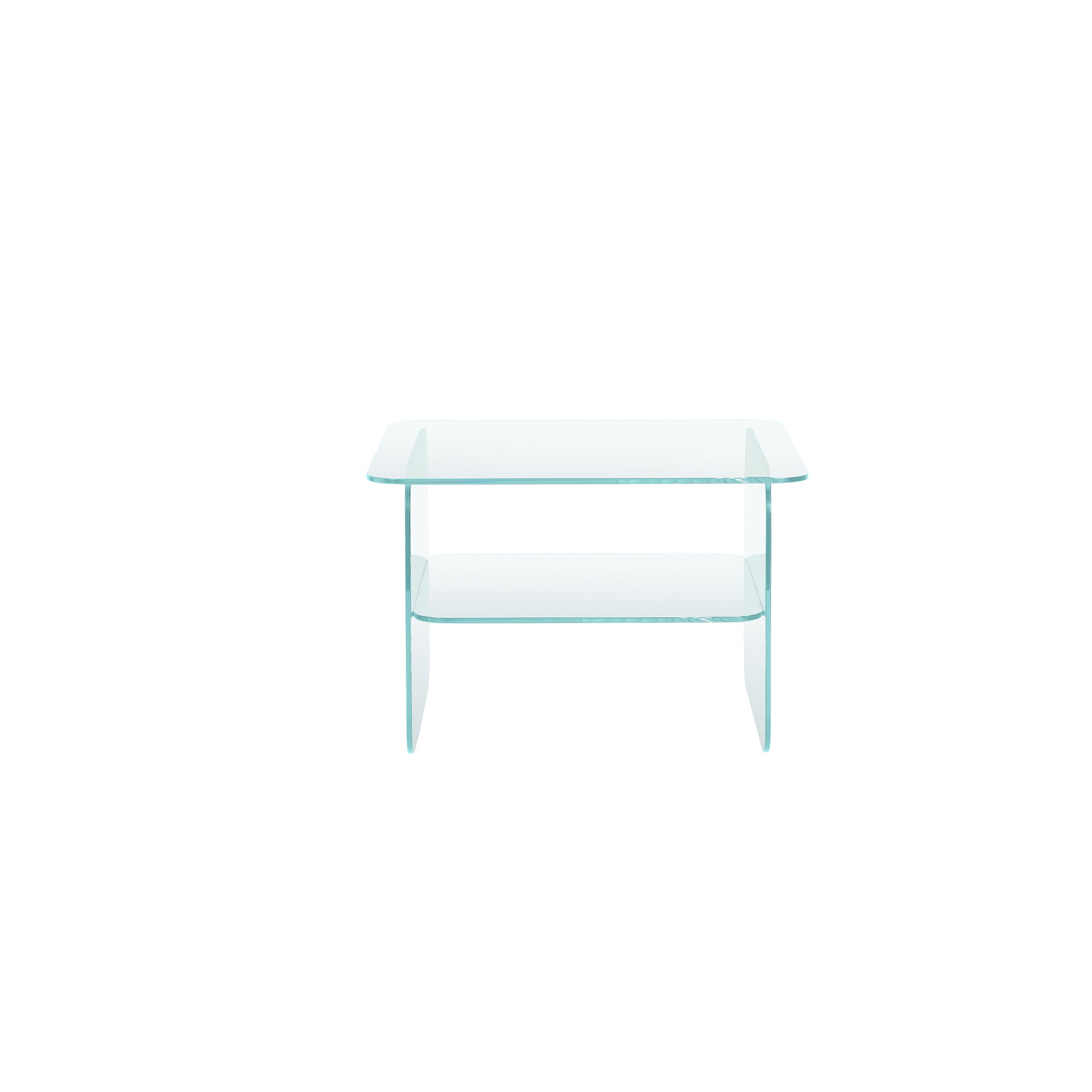 Vetro hjørnebord, glas | 50x50 - Møbelkompagniet