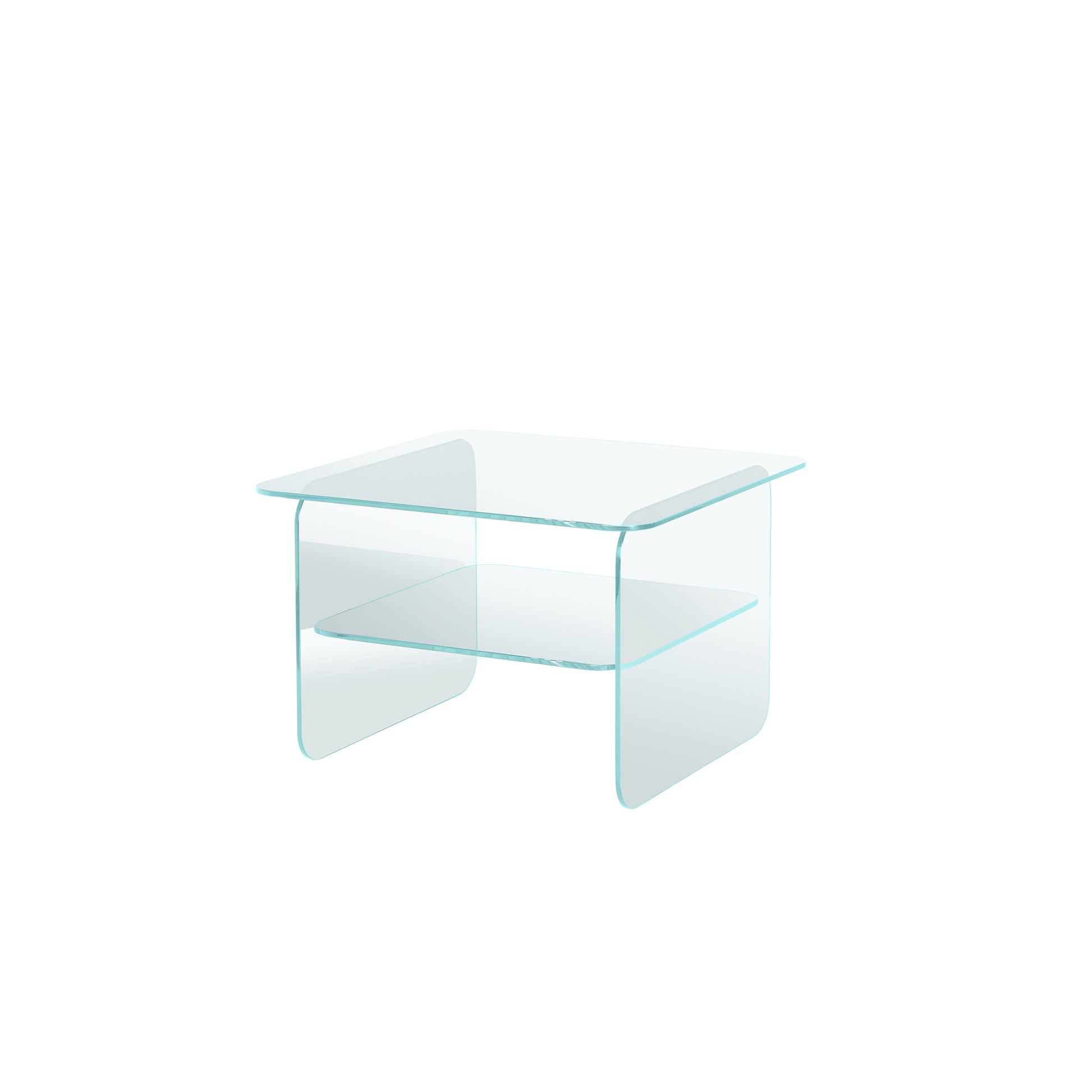 Vetro hjørnebord, glas | 50x50 - Møbelkompagniet