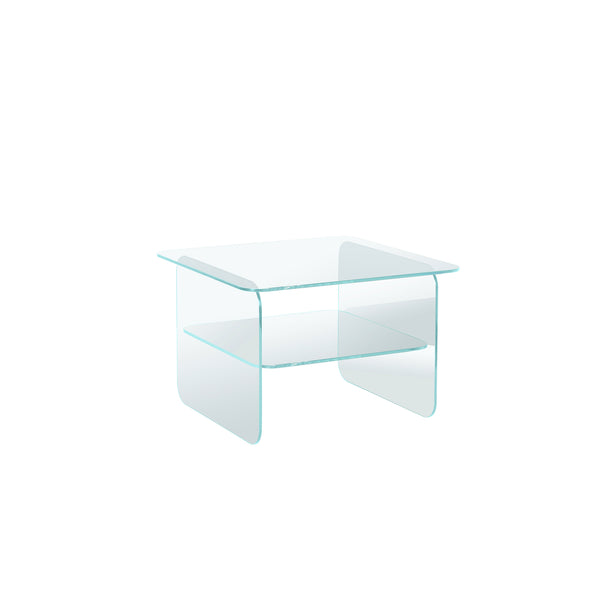 Vetro hjørnebord, glas | 50x50 - Møbelkompagniet