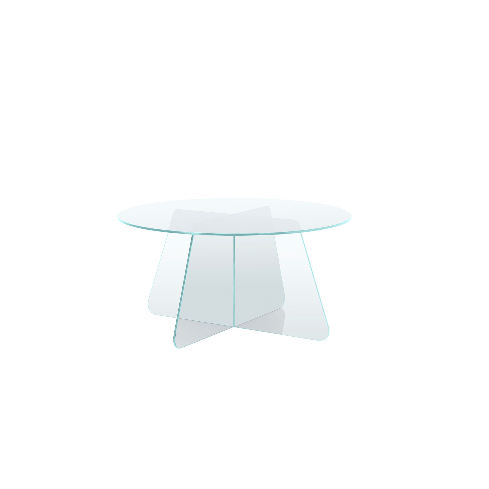 Arco sofabord, glas | Ø80 - Møbelkompagniet