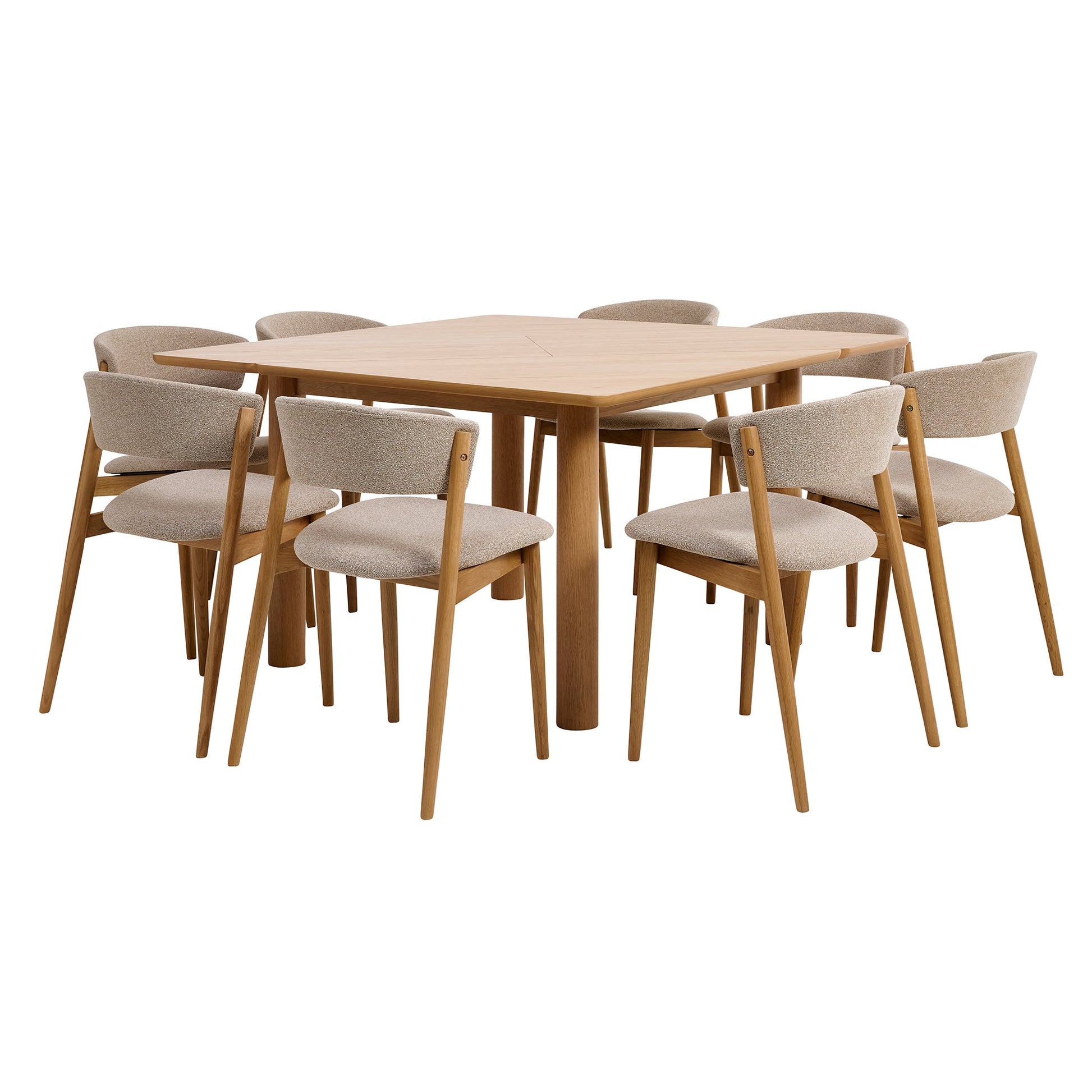 Askov spisebord, inkl. tillægsplade | 100/135x100 - Møbelkompagniet