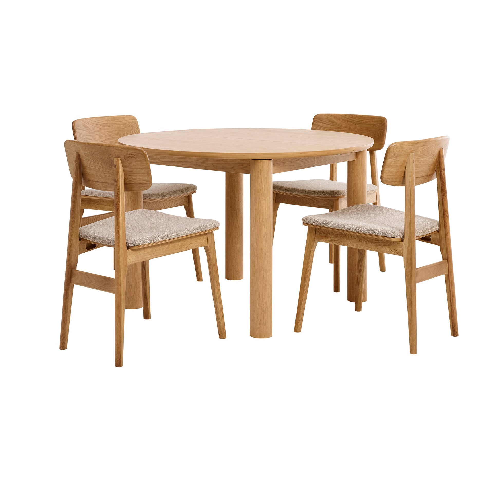 Askov spisebord, inkl. tillægsplade | Ø115-160 - Møbelkompagniet