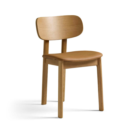 Arca Esszimmerstuhl, Eiche natur | Leder cognac