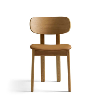 Arca Esszimmerstuhl, Eiche natur | Leder cognac