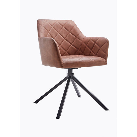 Sofia Esszimmerstuhl, Armlehnen | Drehfunktion | PU-Leder