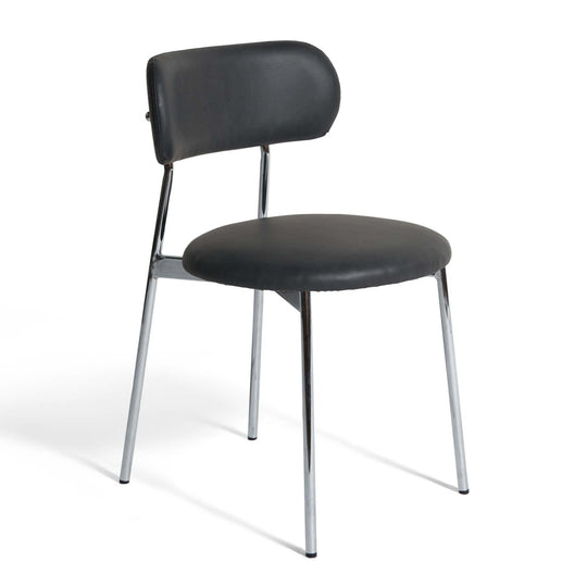 Halo Esszimmerstuhl, Chrom | PU-Leder