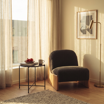Ledge Loungesessel, Natur-Eiche | Stoff