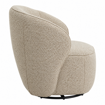 Nubo Loungesessel, Drehfunktion | Amiya Bouclé Beige