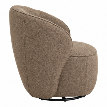 Nubo Loungesessel, Drehfunktion | Amiya Bouclé Braun