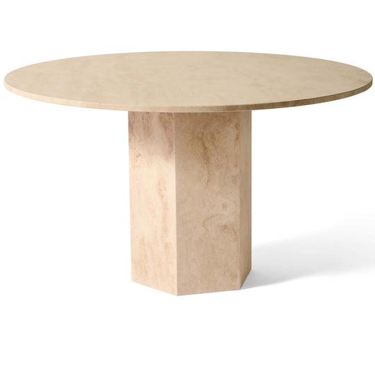 Naxos Esstisch, Travertinmarmor | Ø130