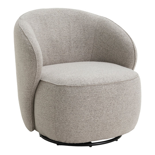 Nubo Loungesessel, Drehfunktion | Crush Bouclé Grau/Beige