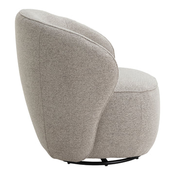 Nubo Loungesessel, Drehfunktion | Crush Bouclé Grau/Beige
