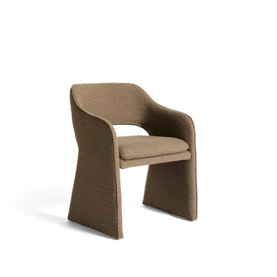 Plush Esszimmerstuhl, Amiya Bouclé Braun