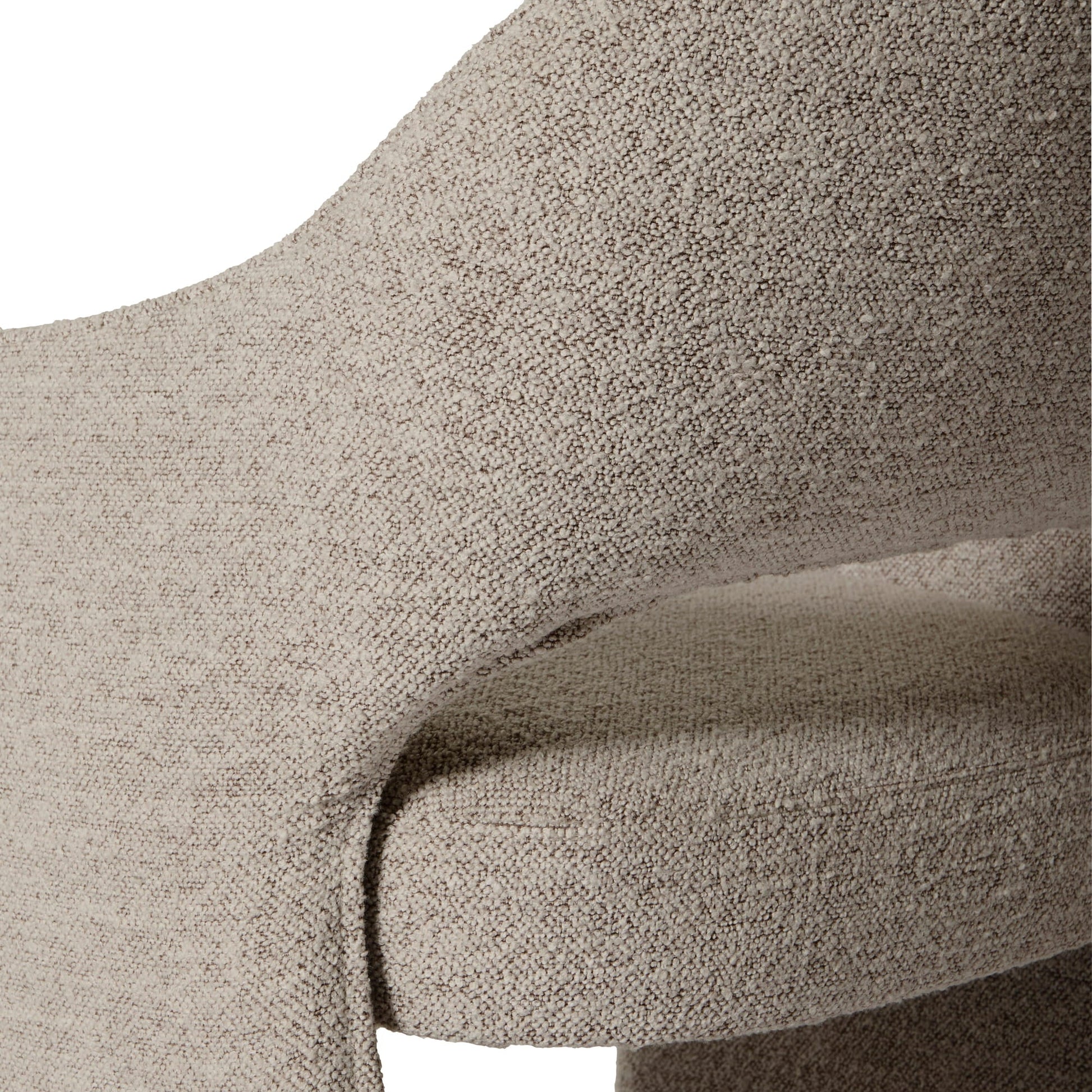 Plush Esszimmerstuhl, Crush Bouclé Grau/Beige - Møbelkompagniet DE