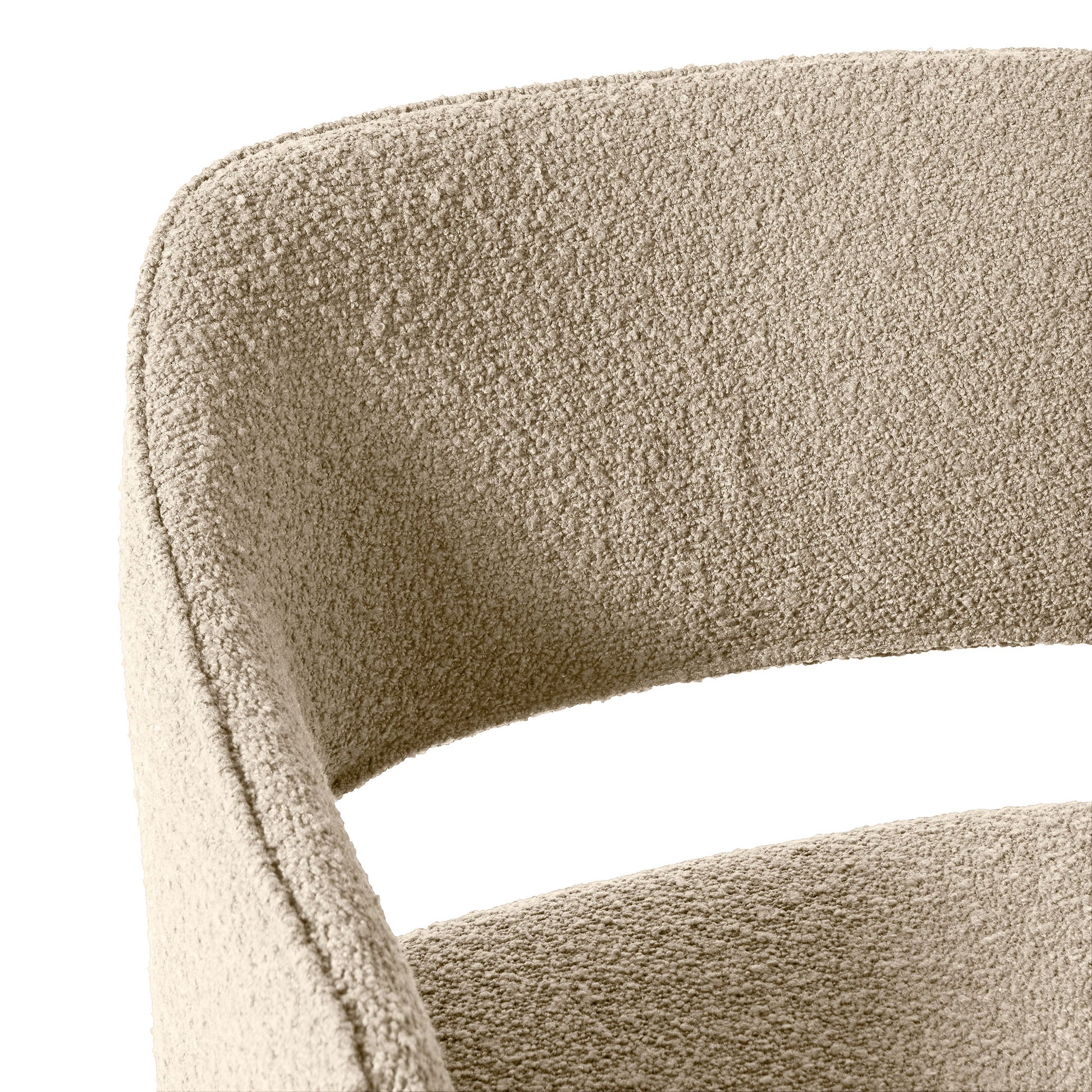 Plush spisebordsstol, armlæn | Amiya Bouclé - Møbelkompagniet
