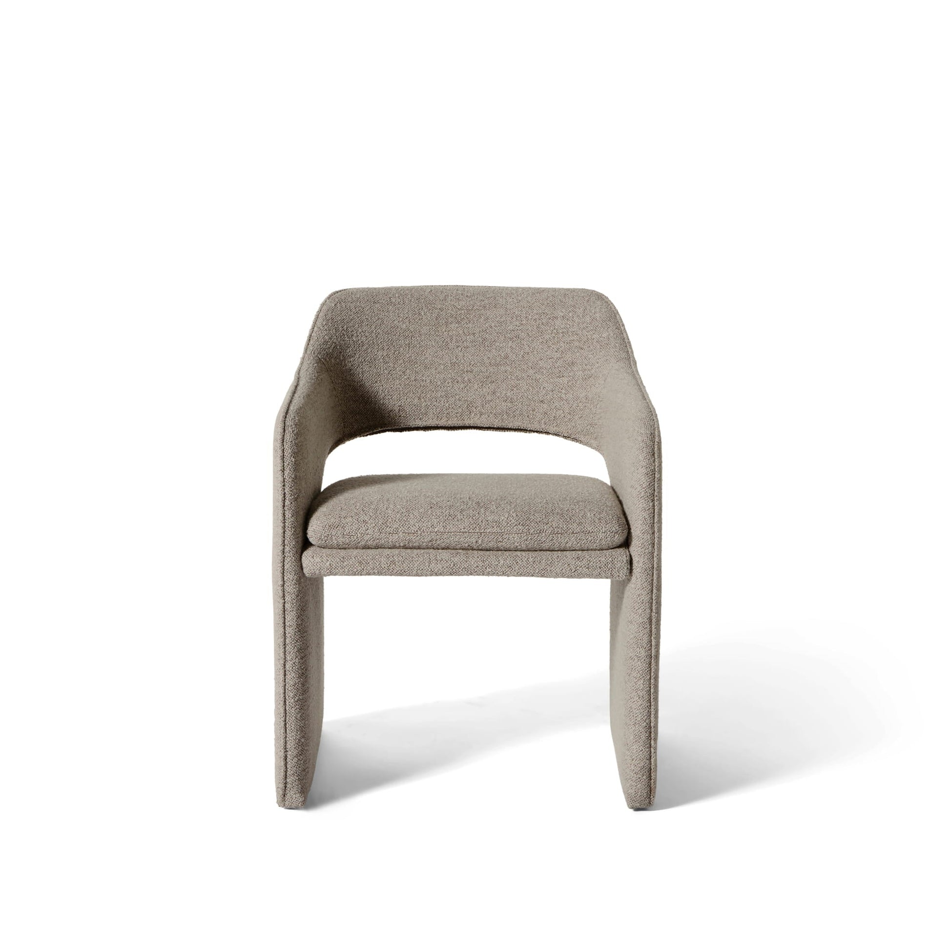 Plush Esszimmerstuhl, Crush Bouclé Grau/Beige - Møbelkompagniet DE