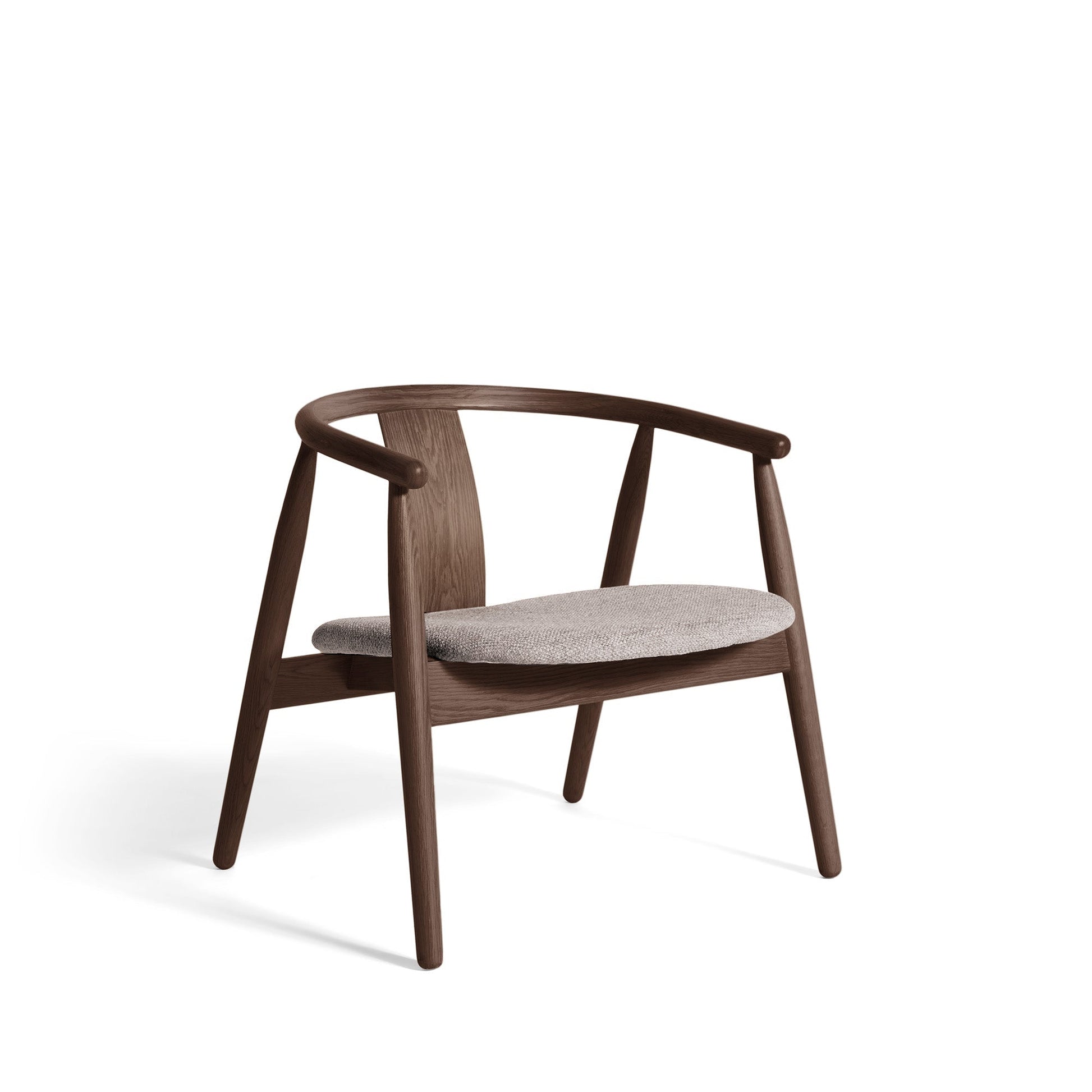 Relate loungestol, røget egetræ | Stof - Møbelkompagniet
