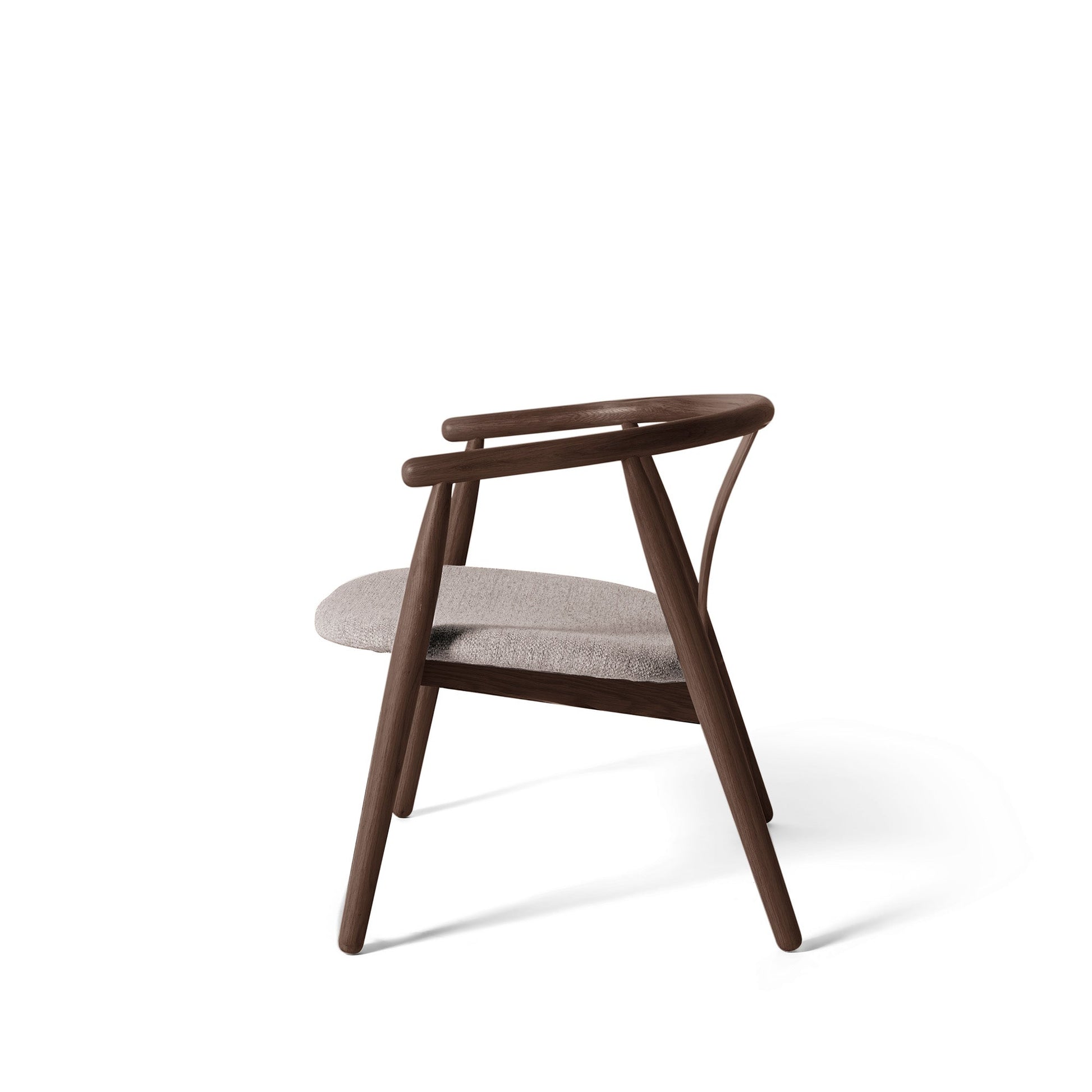 Relate loungestol, røget egetræ | Stof - Møbelkompagniet