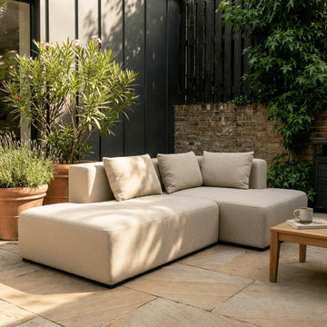 Solea Gartensofa mit Chaiselongue, rechts | Open end